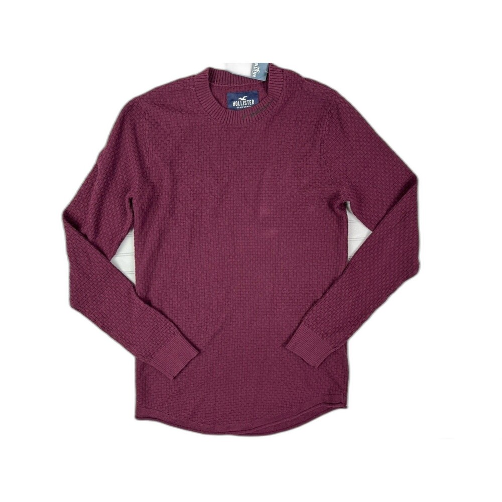 Hollister Size M Womens Sweater Tunic Hem Long Burgundy Long Sleeve